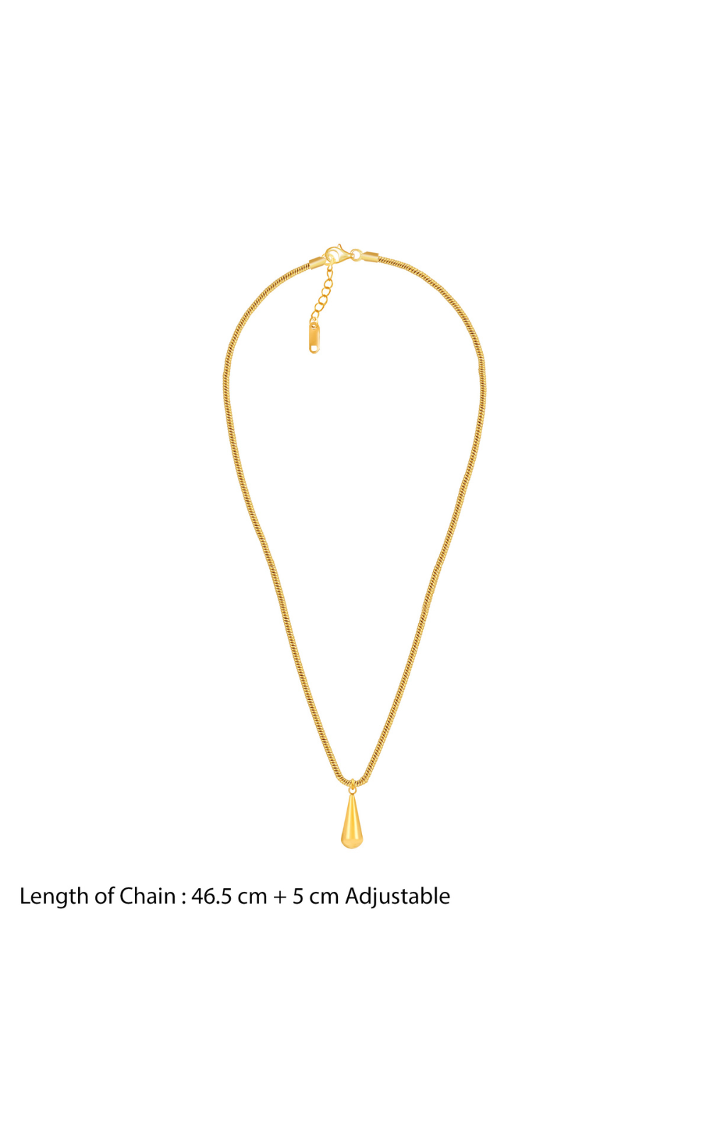 Teardrop Pendant Long Necklace