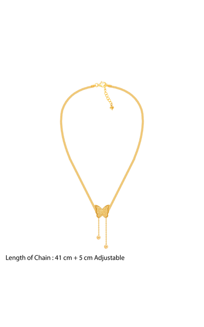 18K Gold Plated Golden Flutter Butterfly Necklace
