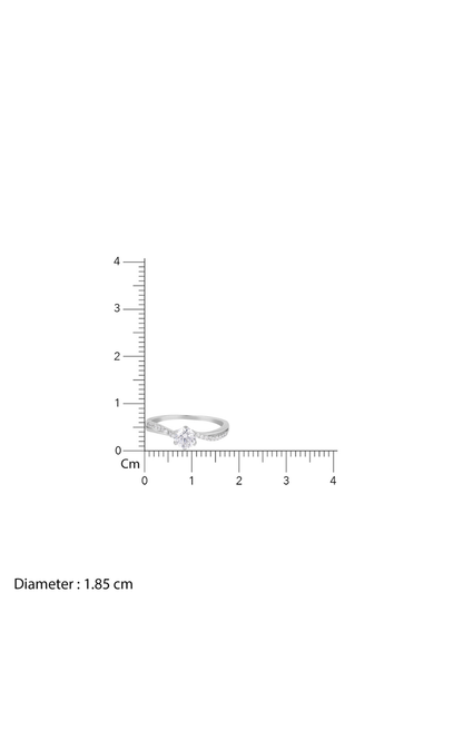 925 Sterling Silver Radiant Round Ring