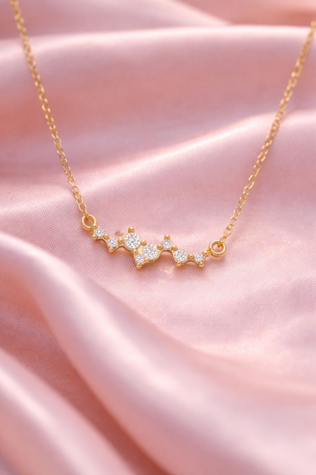 Crystal Cluster Dainty Necklace