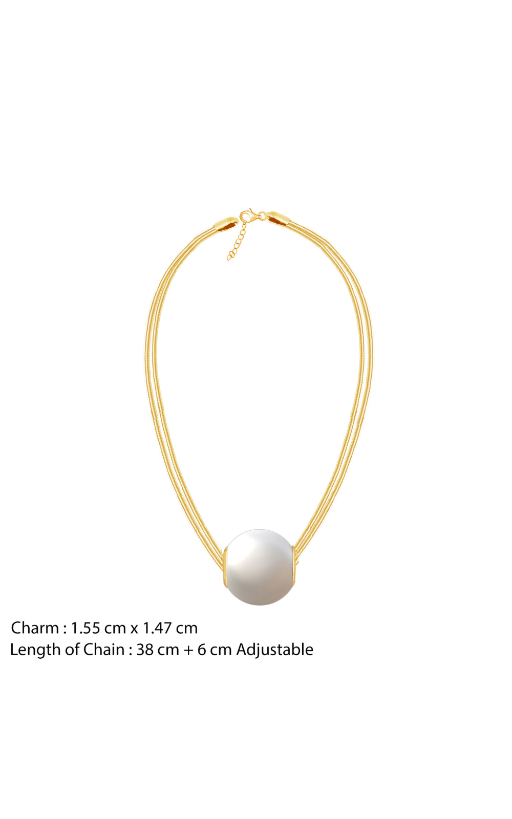 18K Gold Plated Golden Glow Pearl Multi Layered Necklace