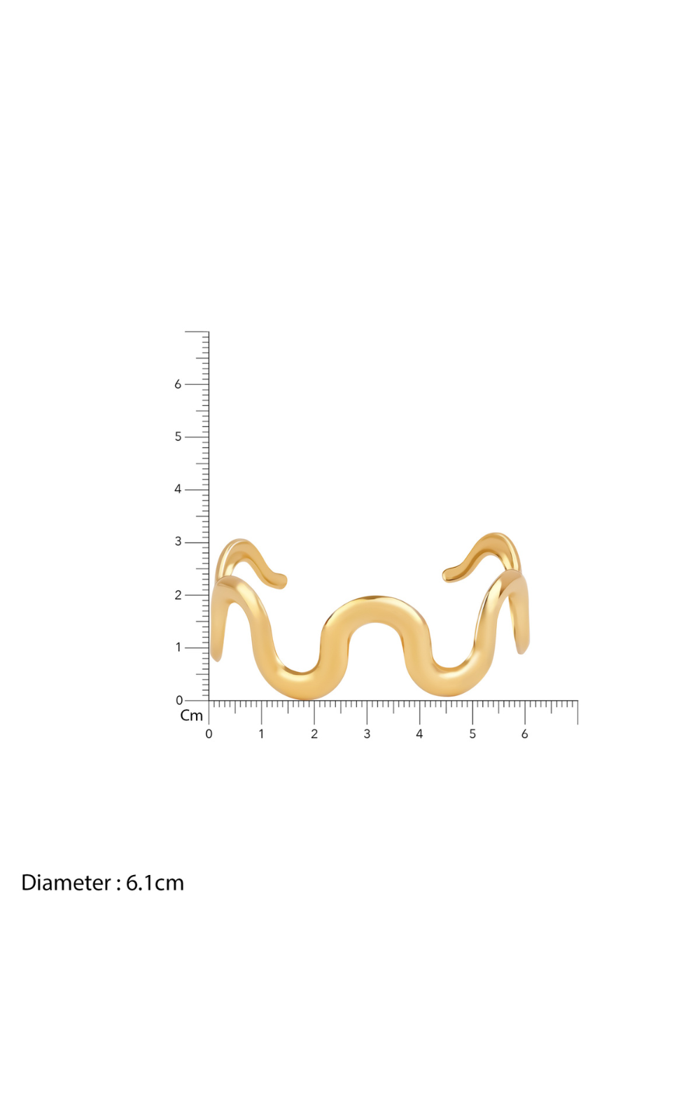 18K Gold Plated Ocean Wave Wraparound Bracelet