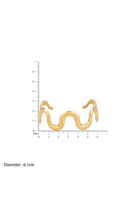 18K Gold Plated Ocean Wave Wraparound Bracelet