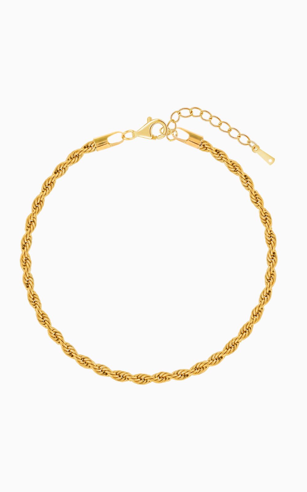 18K Gold Plated Twist &amp; Bold Rope Cable Chain Bracelet