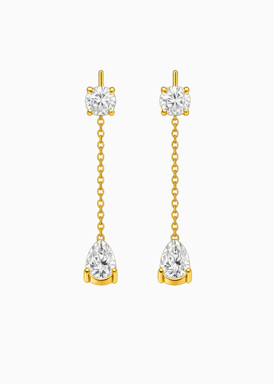Crystal Chain Drop Earrings