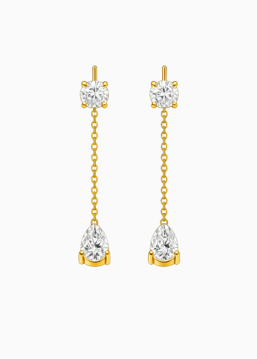 Crystal Chain Drop Earrings