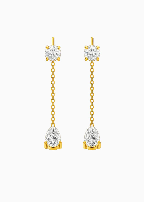 Crystal Chain Drop Earrings