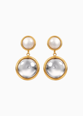 Double Pearl Drop Earrings