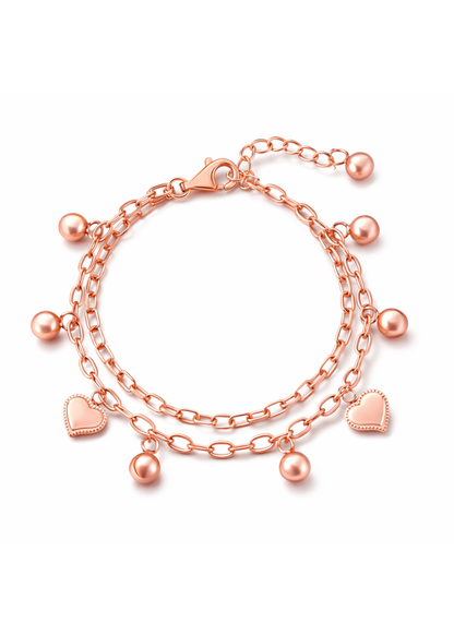 Forever Hearts Bracelet - Rose Gold