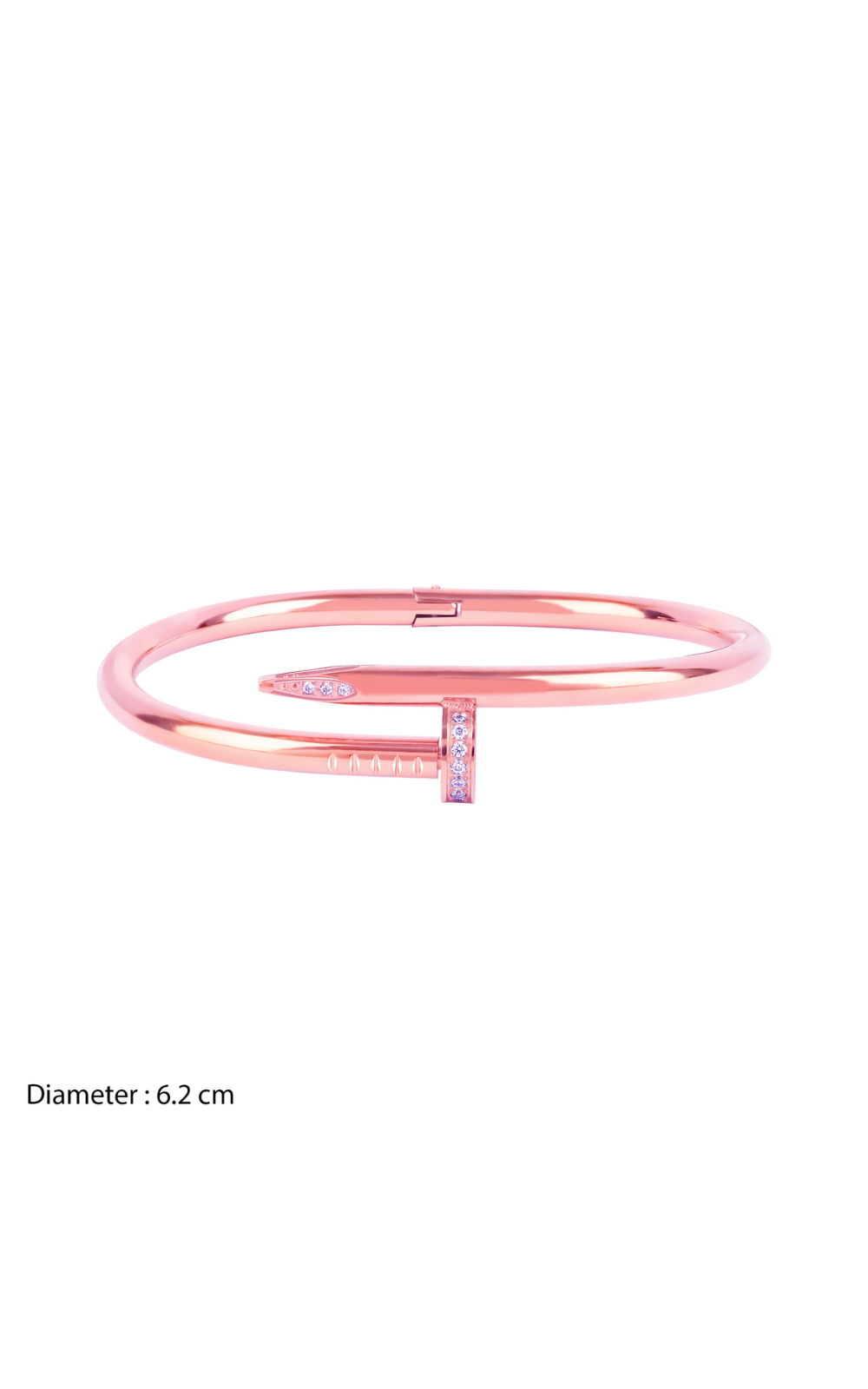 Nail Bangle Bracelet Rose Gold