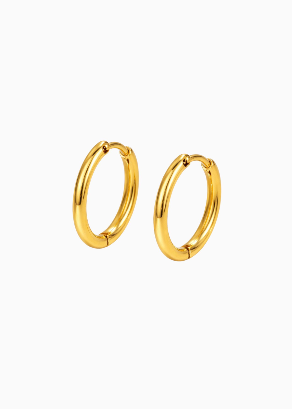 18K Gold Plated Evergreen Basic Hoop Earrings | 2.5*11mm