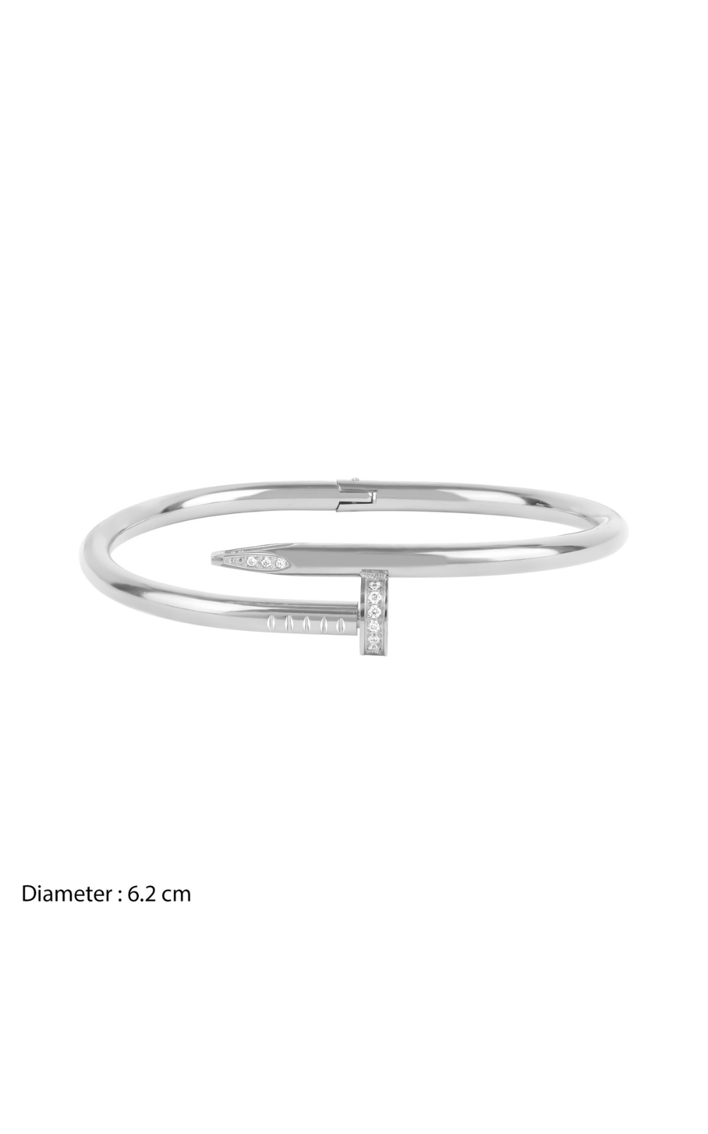 Nail Bangle Bracelet - Silver