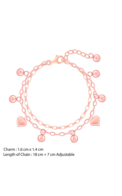 Forever Hearts Bracelet - Rose Gold