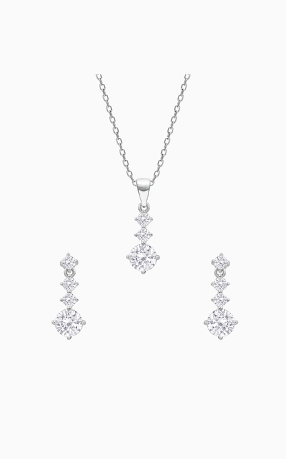925 Sterling Silver Drops of Light Jewellery Set