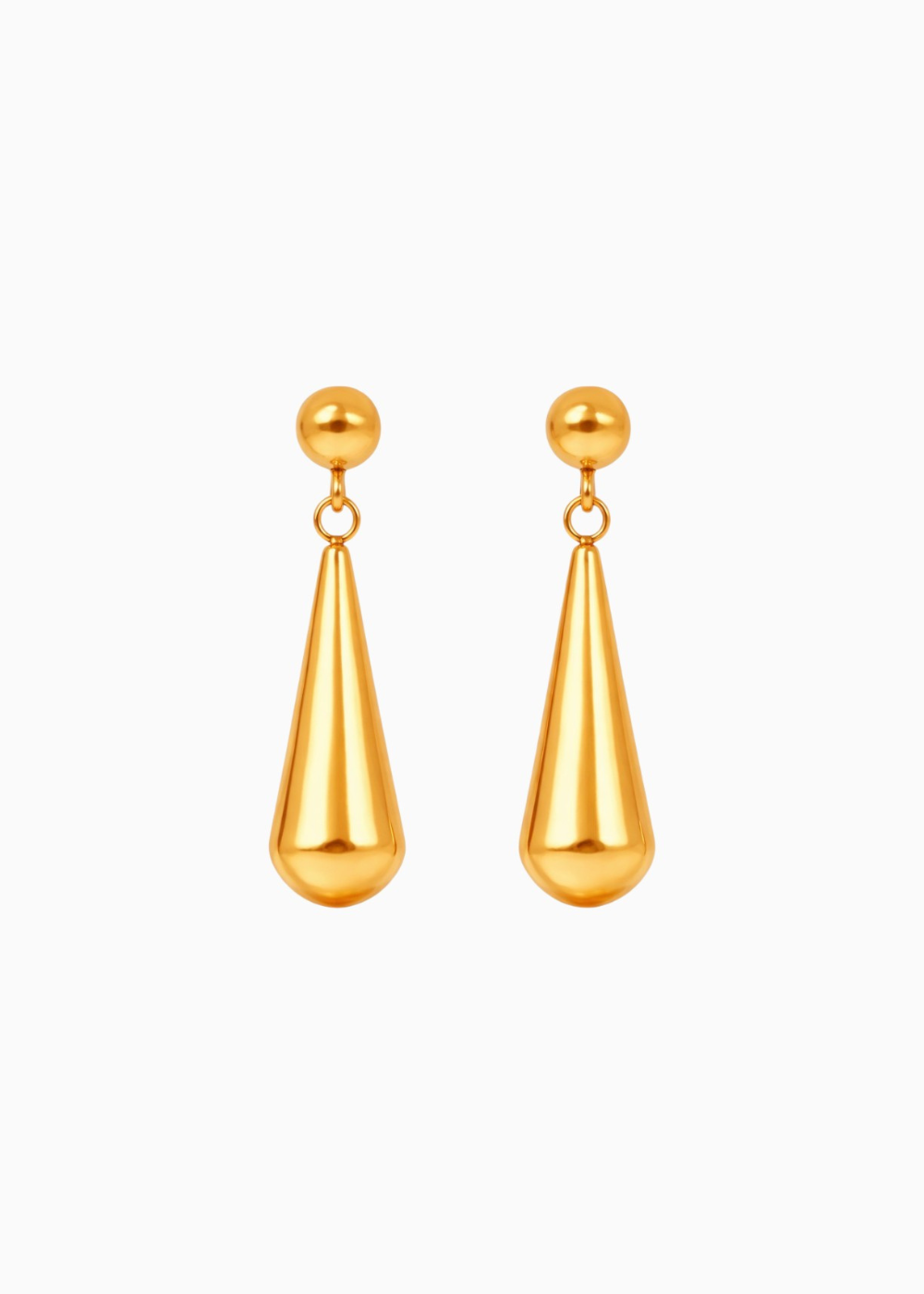 18K Gold Plated Golden Drizzle Tear Drop Dangle Earrings