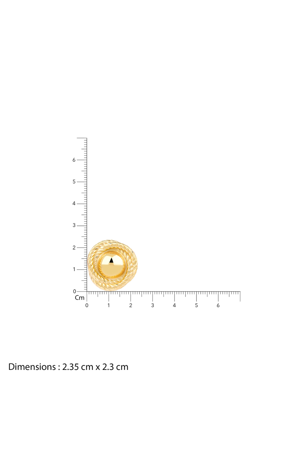 Spiral Disc Stud Earrings Gold