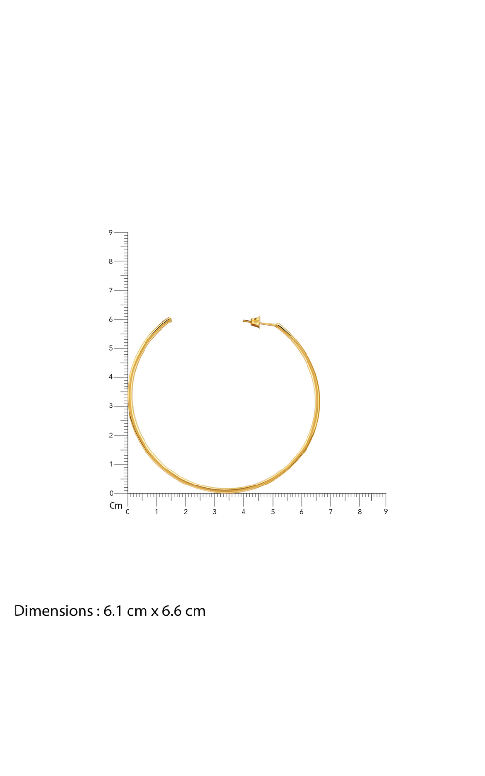 Big Thin Hoop Earrings Gold