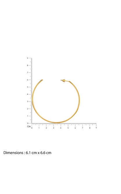 18K Gold Plated Bold Orbit Big Hoop Gold Earrings