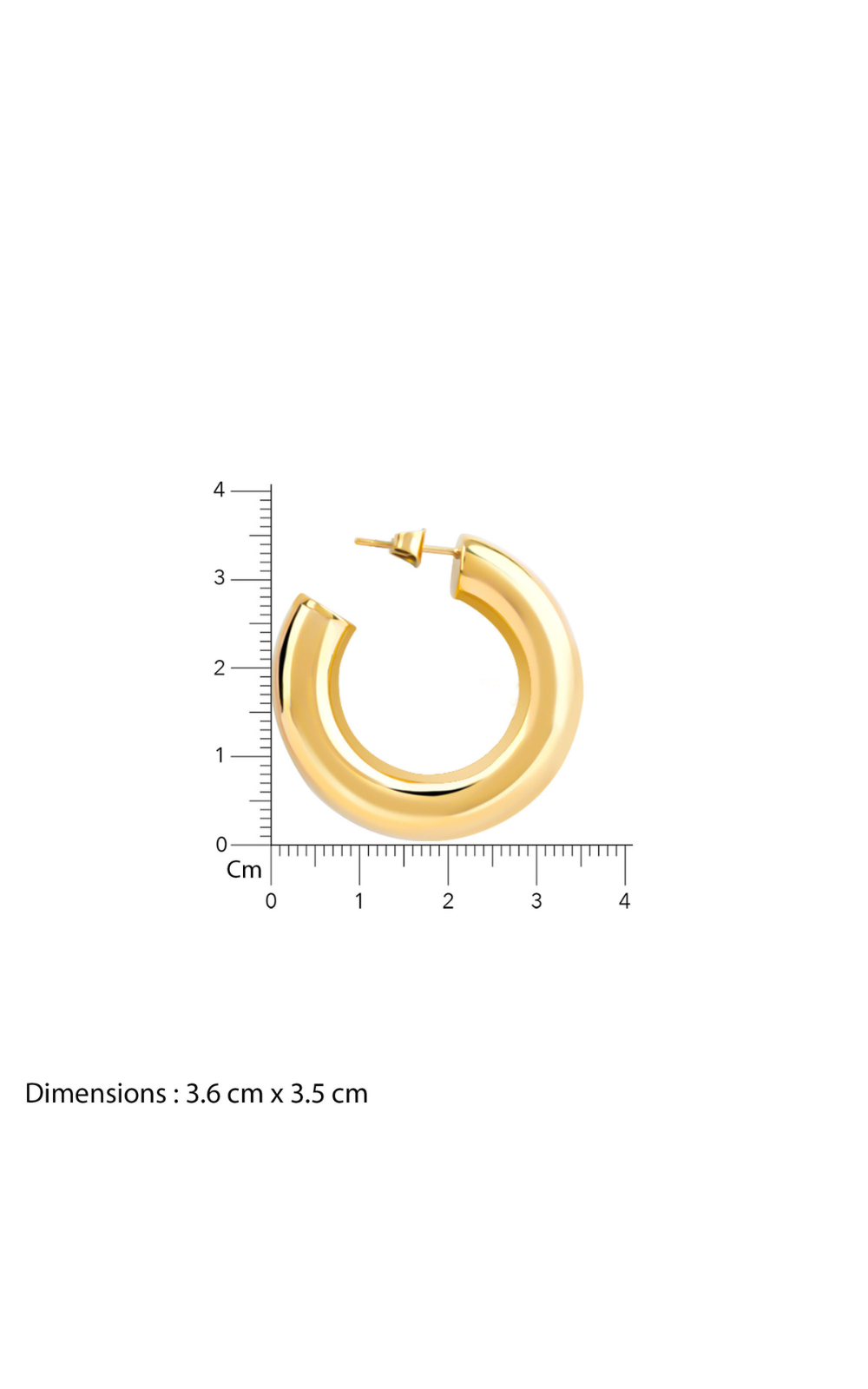 18K Gold Plated Sol Arch Curve Hoop Earrings