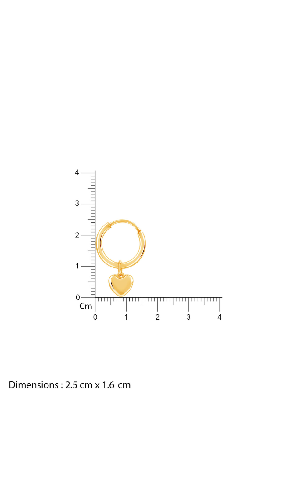 18K Gold Plated Golden Embrace Heart Drop Huggie Earrings