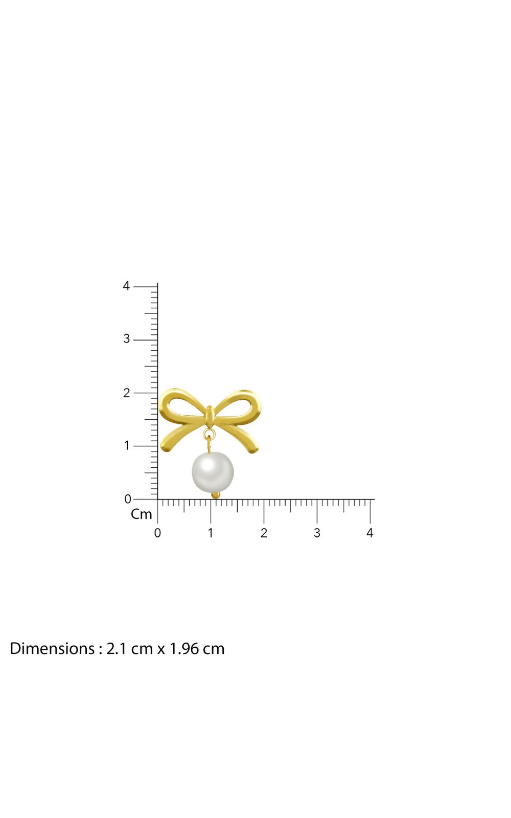 18K Gold Plated Poised Grace Pearl Bow Hoop Earrings