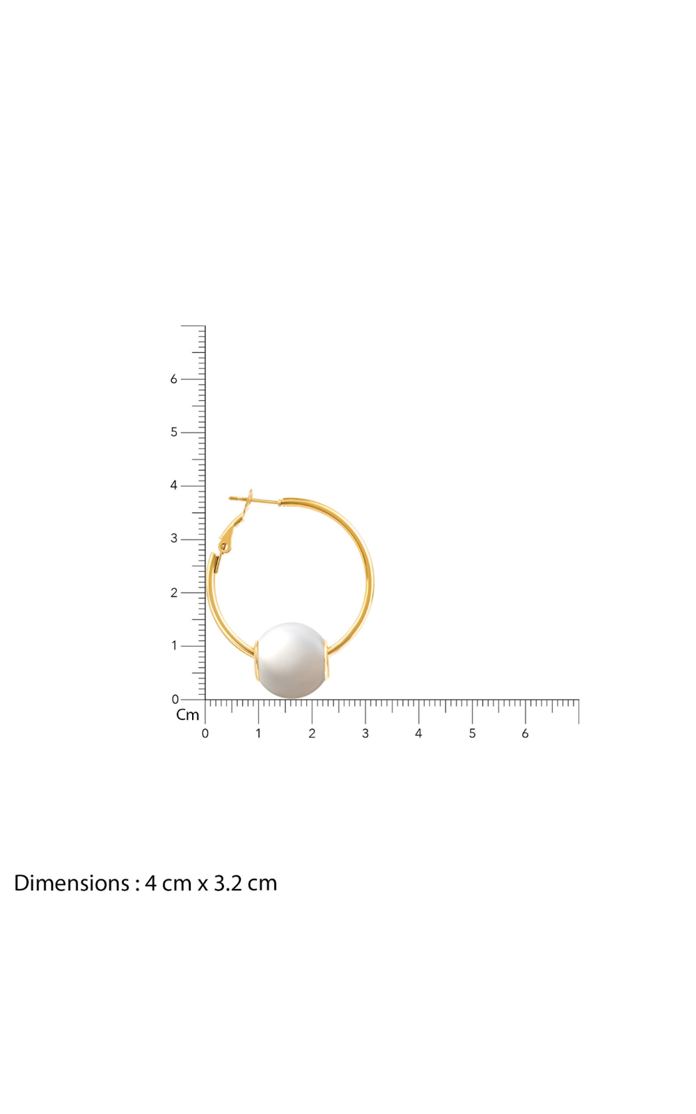 Pearl Inside Hoop Earrings
