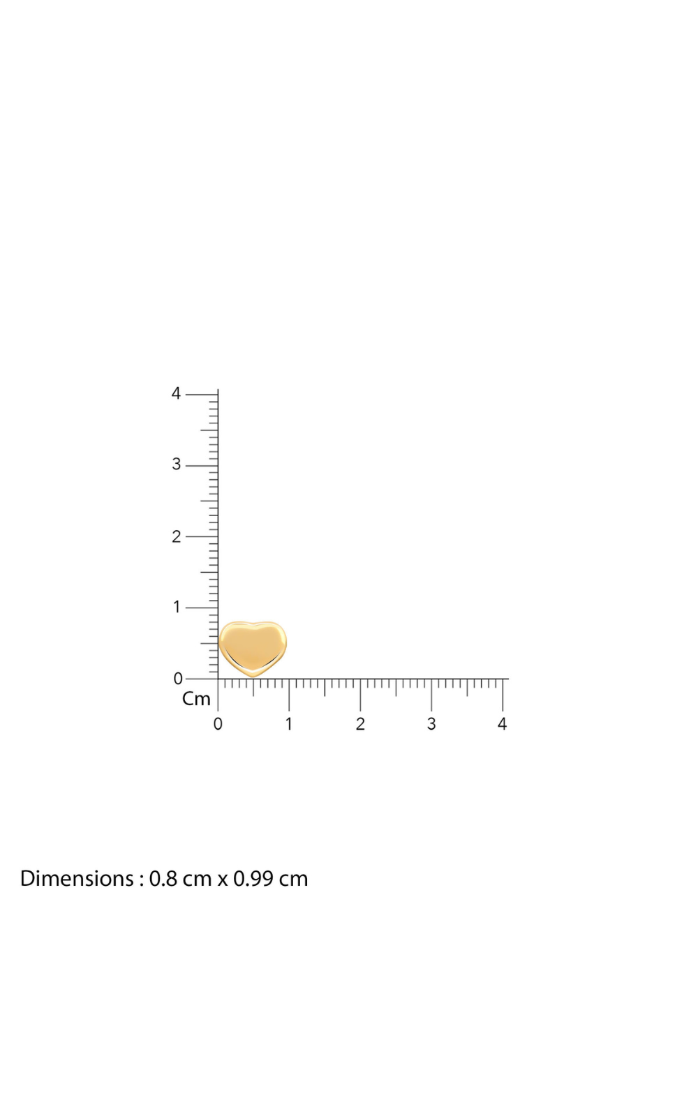 18K Gold Plated Whispers of Gold Tiny Heart Stud Earrings