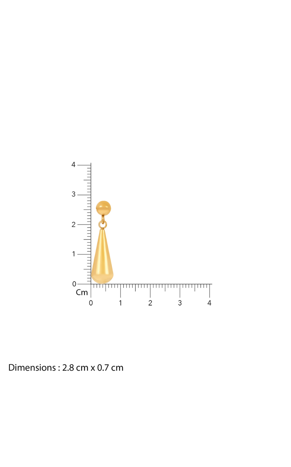 18K Gold Plated Golden Drizzle Tear Drop Dangle Earrings