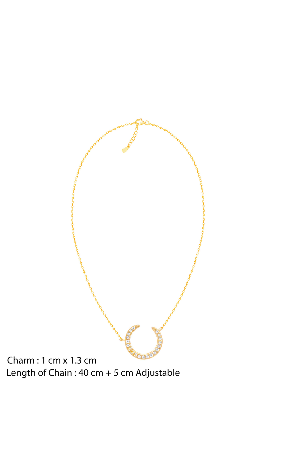 Crescent Moon Silver Necklace