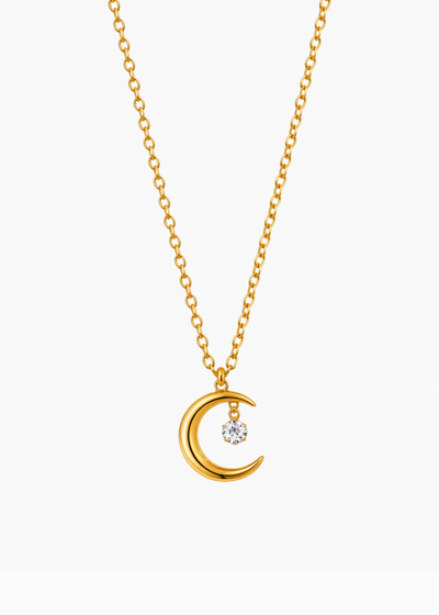 Moon Pearl Pendant Necklace