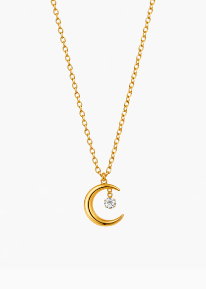 18K Gold Plated Moon Light Necklace