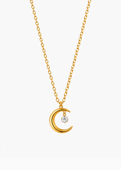 Moon Pearl Pendant Necklace