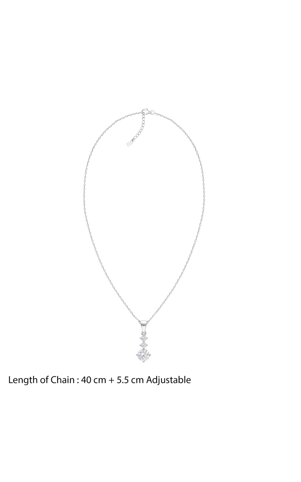 925 Sterling Silver Drops of Light Necklace