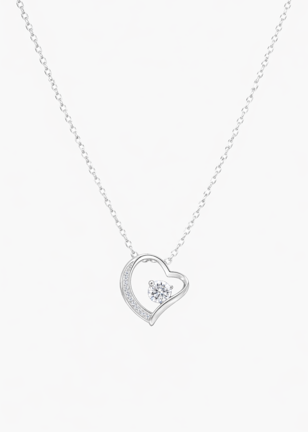 925 Sterling Silver Timeless Heart Necklace