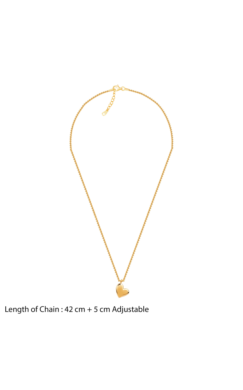 18K Gold Plated Heart Whispers Small Heart Pendant Necklace