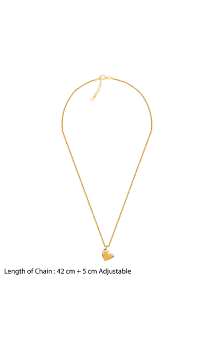 18K Gold Plated Heart Whispers Small Heart Pendant Necklace