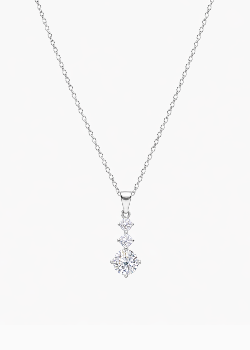 925 Sterling Silver Drops of Light Necklace