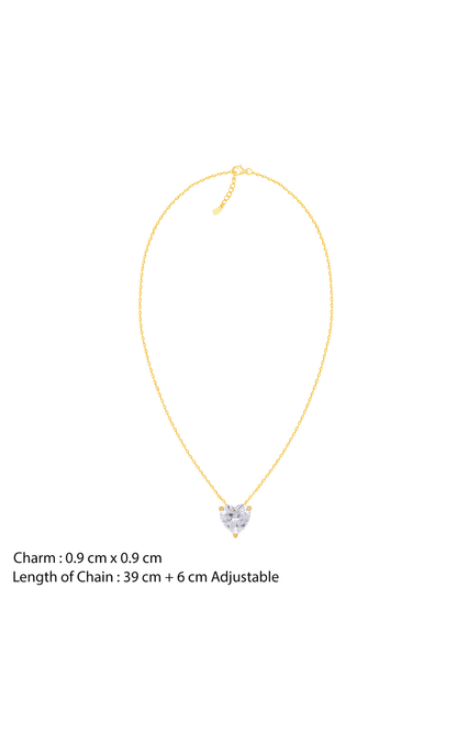 18K Gold Plated Golden Heartbeat Pendant Necklace