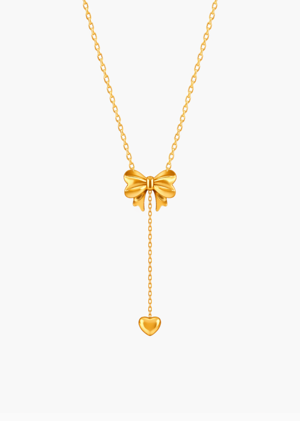 18K Gold Plated Sweetheart Bow Necklace
