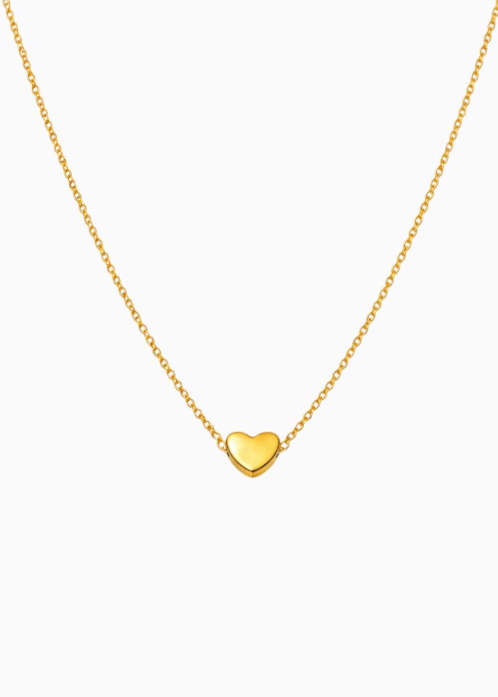 18K Gold Plated Minimal Heart Pendant Necklace