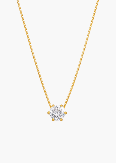 Solitaire Statement Link Necklace