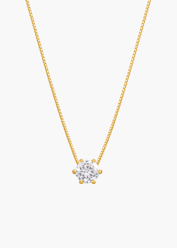 Solitaire Statement Link Necklace