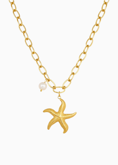 Starfish Charm Chunky Necklace
