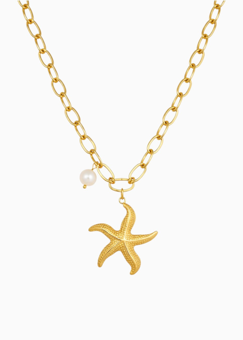 Starfish Charm Chunky Necklace
