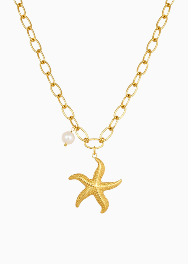 Starfish Charm Chunky Necklace