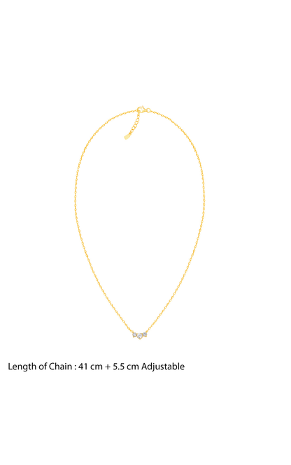 18K Gold Plated Trinity Spark Dainty Necklace