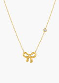 18K Gold Plated Golden Grace Bow-Knot Pendant Necklace