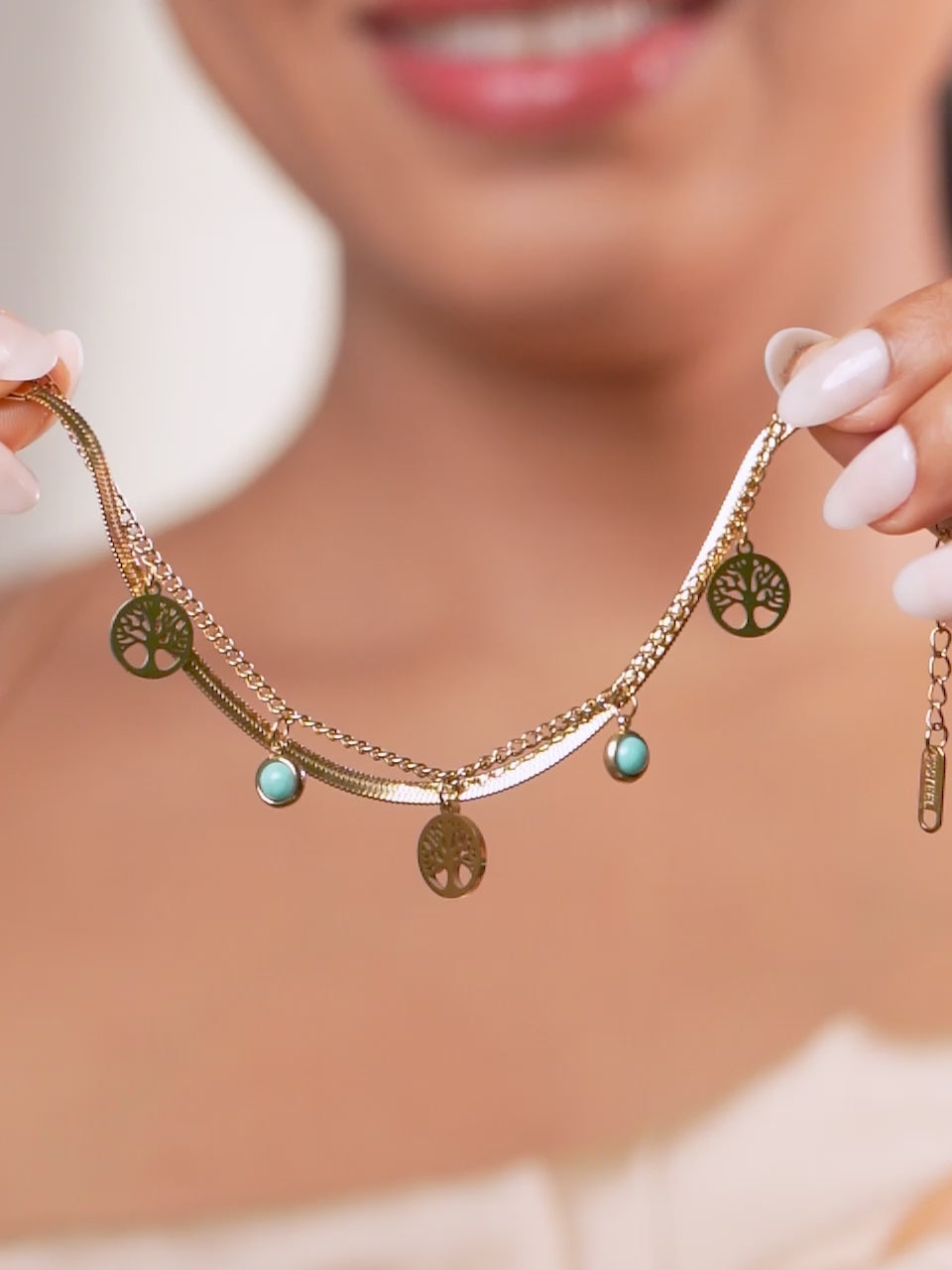 18K Gold Plated Layered Charm Bracelet