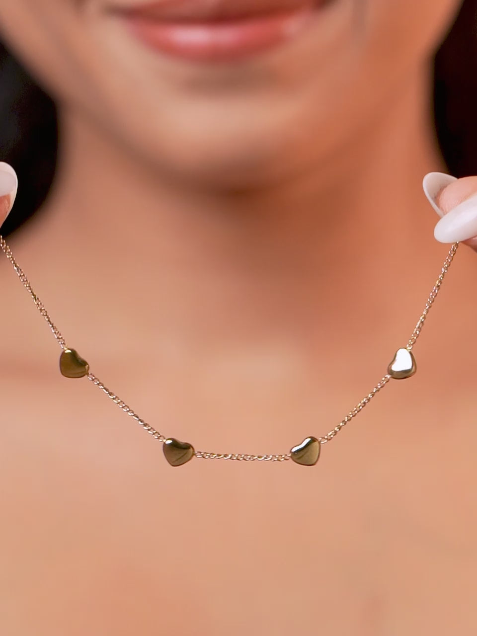 18K Gold Plated Whispers of Love Heart Charm Bracelet