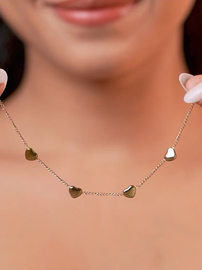 18K Gold Plated Whispers of Love Heart Charm Bracelet